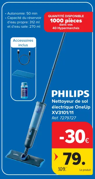 Offre: Nettoyeur de sol électrique OneUp XV3101/11