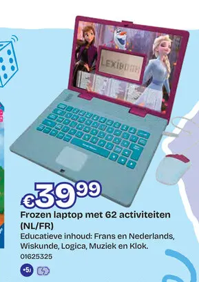 Promotie: Frozen laptop met 62 activiteiten (NL/FR)