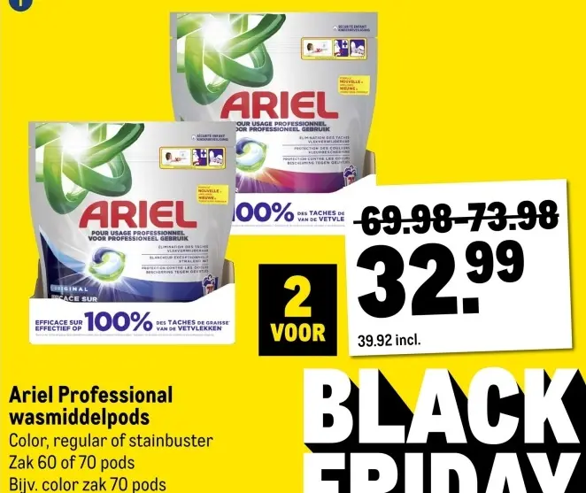 Aanbieding: Ariel Professional wasmiddelpods
