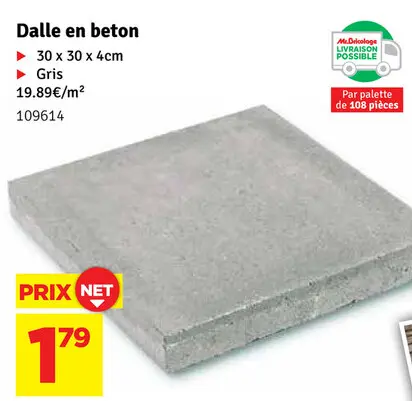 Offre: Dalle en beton