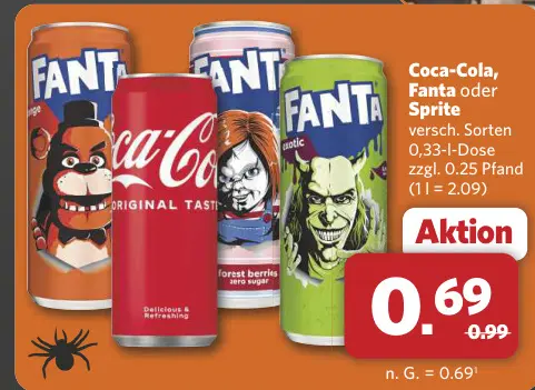 Aanbieding: Coca-Cola, Fanta oder Sprite
