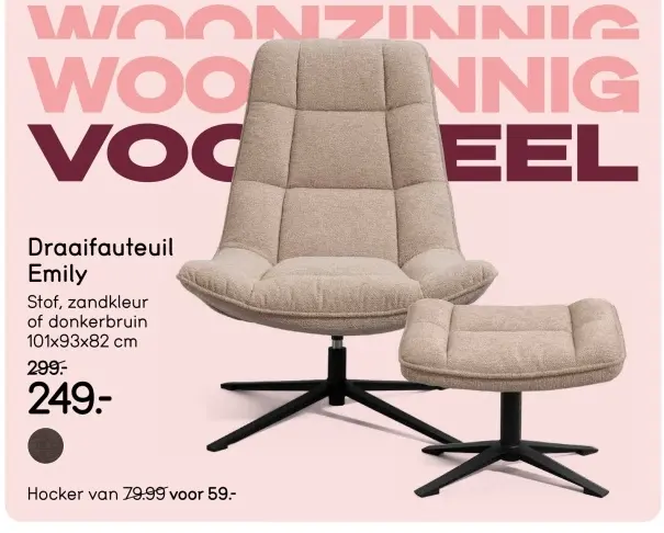 Aanbieding: Draaifauteuil Emily