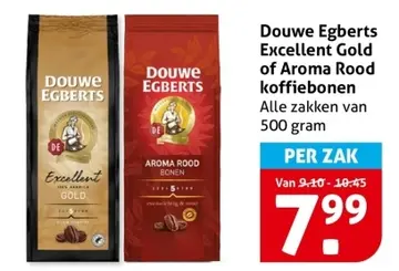 Aanbieding: Douwe Egberts Excellent Gold of Aroma Rood koffiebonen