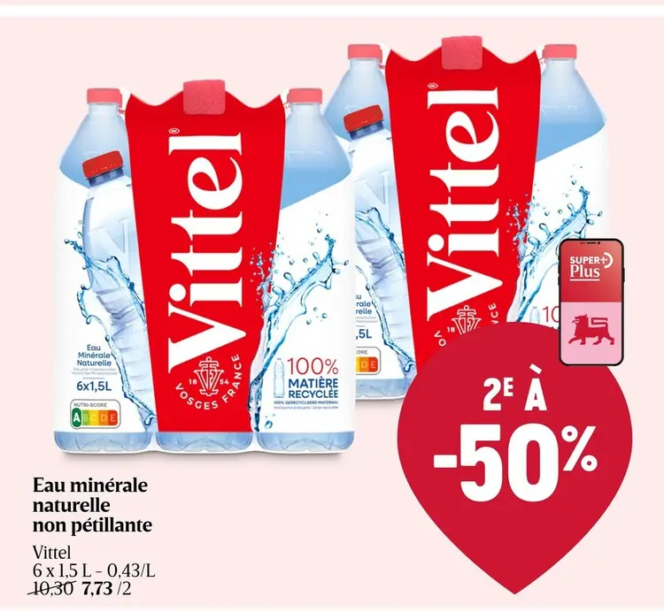 Offre: Eau minérale naturelle non pétillante