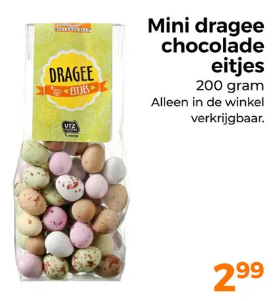 Aanbieding: Mini dragee chocolade eitjes