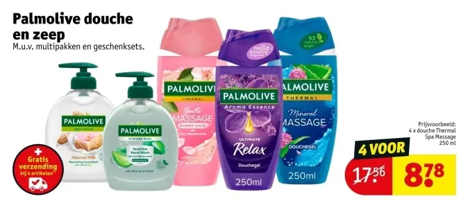 Promotie: Palmolive douche en zeep