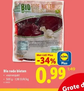 Promotie: Bio rode bieten