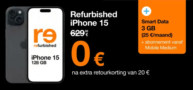 Promotie: Refurbished iPhone 15