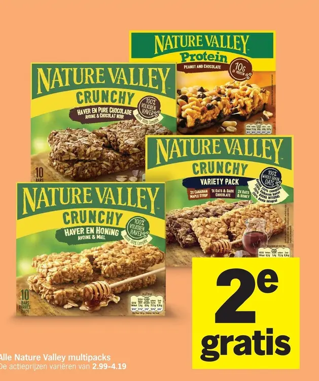 Aanbieding: Alle Nature Valley multipacks