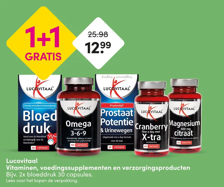 Aanbieding: Vitaminen, voedingssupplementen en verzorgingsproducten