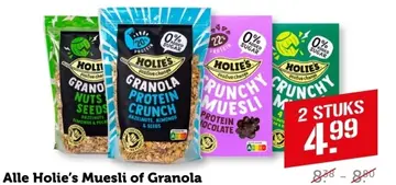 Aanbieding: Alle Holie's Muesli of Granola