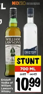 Aanbieding: Eristoff Vodka of William Lawson's Whisky