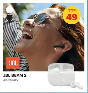 Promotie: JBL Wave Beam 2 True Wireless NC Earbuds - Zwart