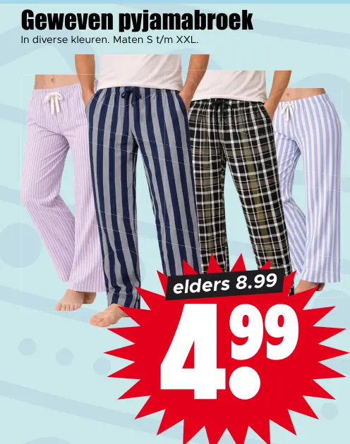 Aanbieding: Geweven pyjamabroek