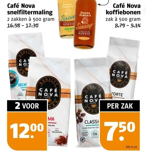 Aanbieding: Café Nova snelfiltermaling