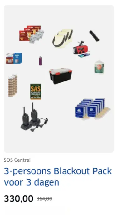 Aanbieding: 3-persoons Blackout Pack