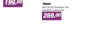 Aanbieding: DHT-S416 Soundbar met draadloze subwoofer