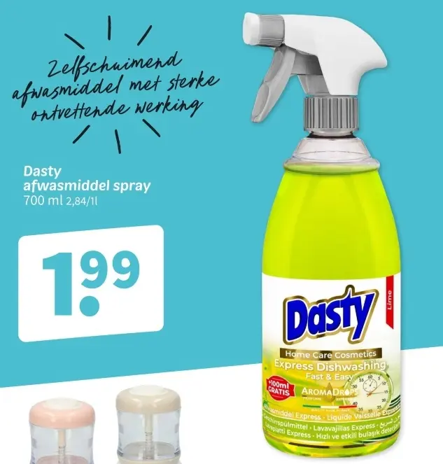Aanbieding: Dasty afwasmiddel spray