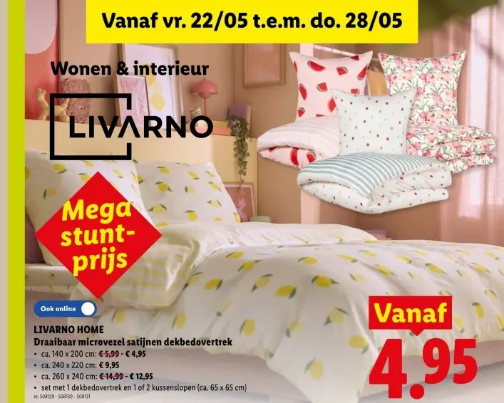 Promotie: Draaibaar microvezel satijnen dekbedovertrek