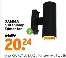 Aanbieding: GAMMA buitenlamp Edmonton