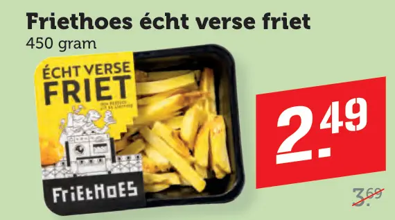 Aanbieding: Friethoes écht verse friet