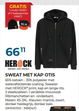 Aanbieding: SWEAT MET KAP OTIS