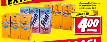 Aanbieding: Chocomel halfvol of vol of Fristi rood fruit
