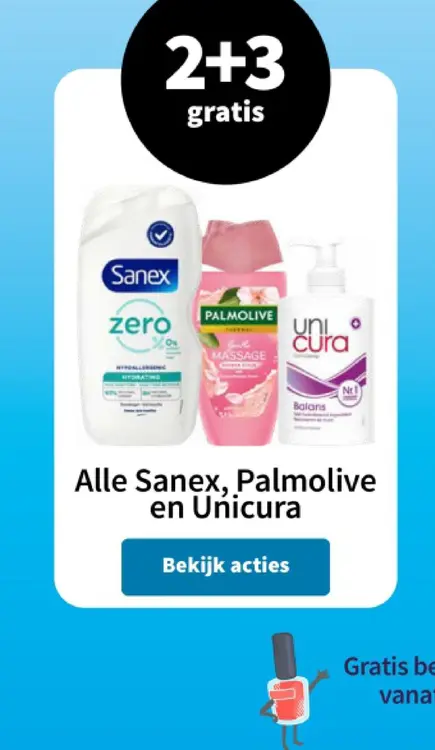 Aanbieding: Sanex, Palmolive en Unicura