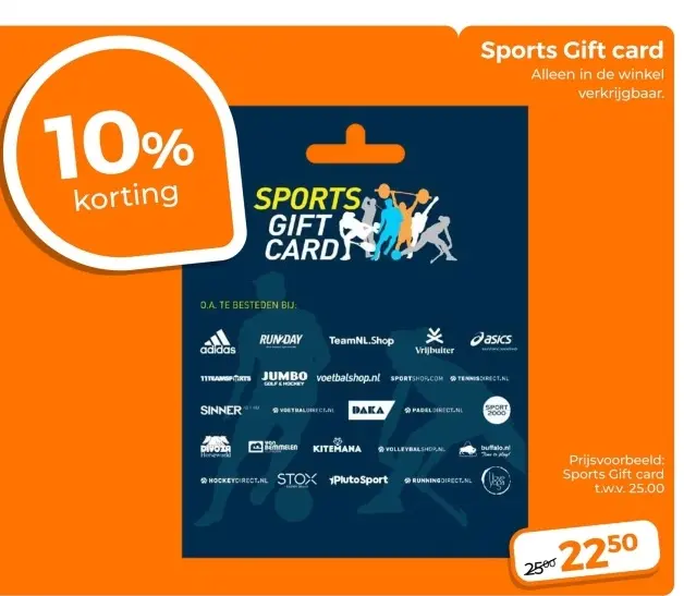 Aanbieding: Sports Gift card