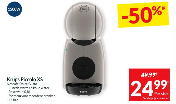 Promotie: Krups Piccolo XS