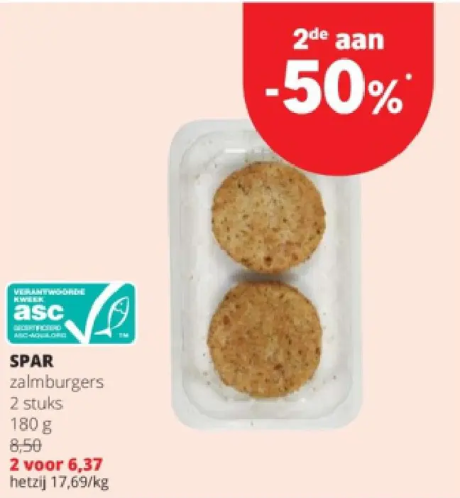 Promotie: Zalmburgers 2 burgers