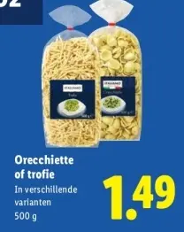 Aanbieding: Orecchiette of trofie