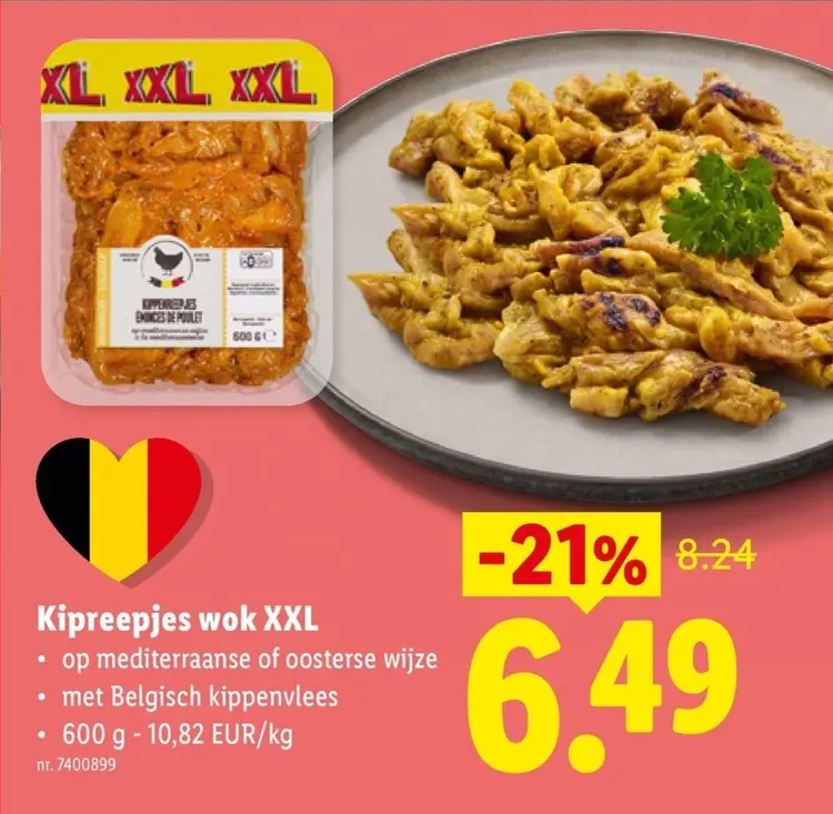 Promotie: Kipreepjes wok XXL