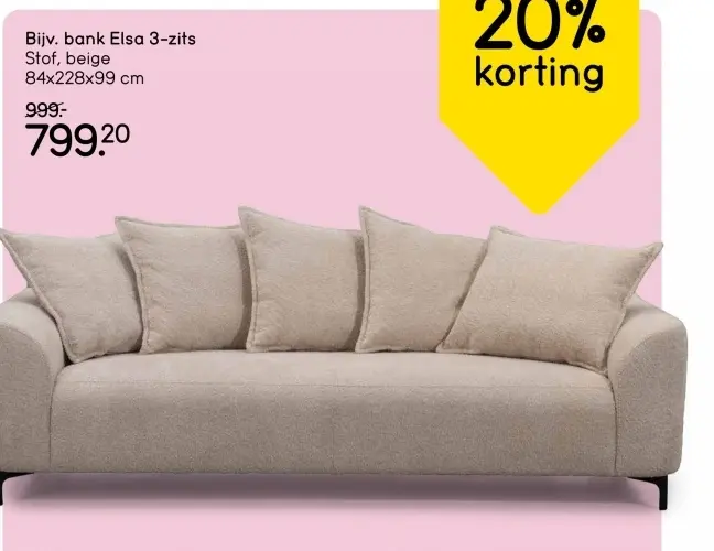 Aanbieding: Bank Elsa 3-zits