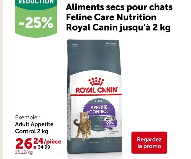 Offre: Aliments secs pour chats Feline Care Nutrition