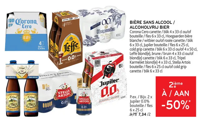 Offre: Bière sans alcool / alcoholvrij bier