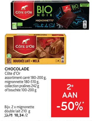 Promotie: Chocolade Côte d'Or