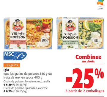 Offre: Gratin de poisson Tomate et mozzarella