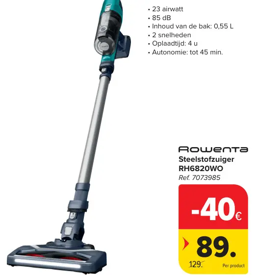 Promotie: Steelstofzuiger RH6820WO