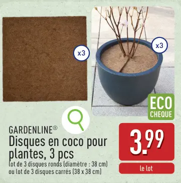 Offre: Disques en coco pour plantes