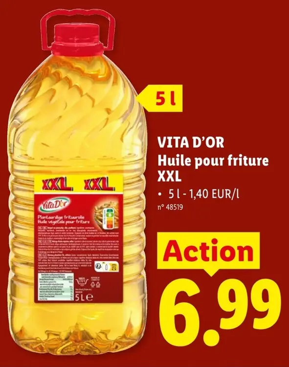 Offre: Huile pour friture XXL