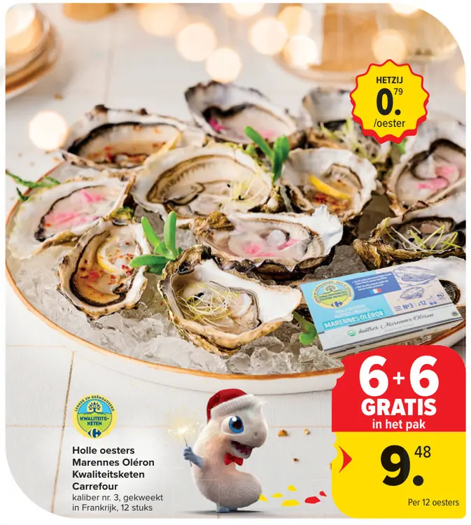 Promotie: Holle oesters Marennes Oléron