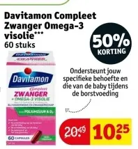 Aanbieding: Davitamon Compleet Zwanger Omega-3 visolie