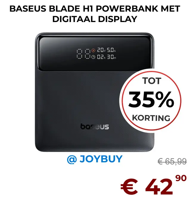 Aanbieding: Blade h1 powerbank met digitaal display