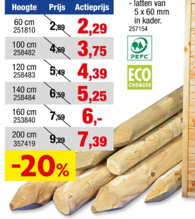 Promotie: latten