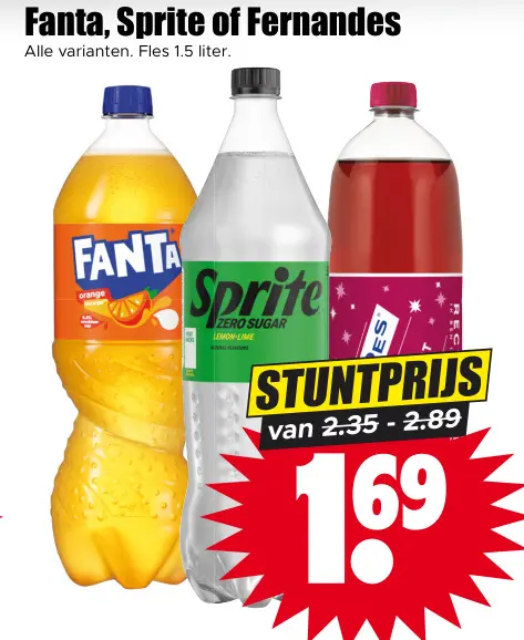 Aanbieding: Fanta, Sprite of Fernandes