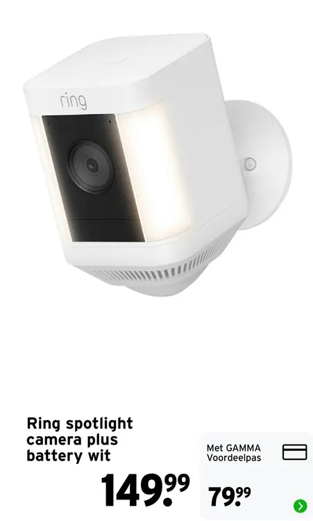 Aanbieding: spotlight camera plus battery