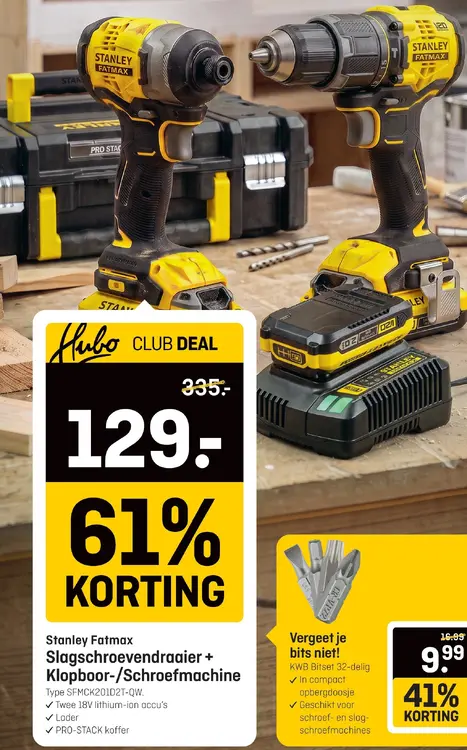 Aanbieding: Slagschroevendraaier + Klopboor-/Schroefmachine