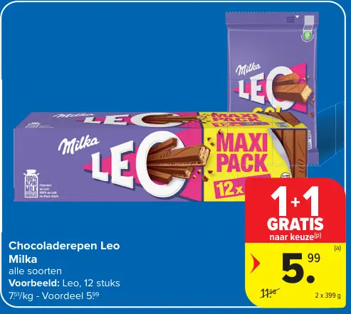 Promotie: Chocoladerepen Leo