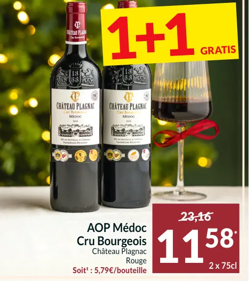 Offre: AOP Médoc Cru Bourgeois Château Plagnac Rouge